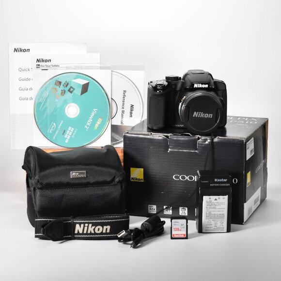 Nikon COOLPIX P510 Digital Camera 16.1MP 42x Optical Zoom HD Video 128GB SD - Picture 1 of 16